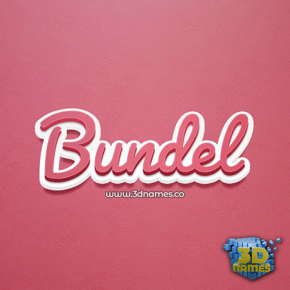 bundel in Red Scribble style - 3D name wallpaper
