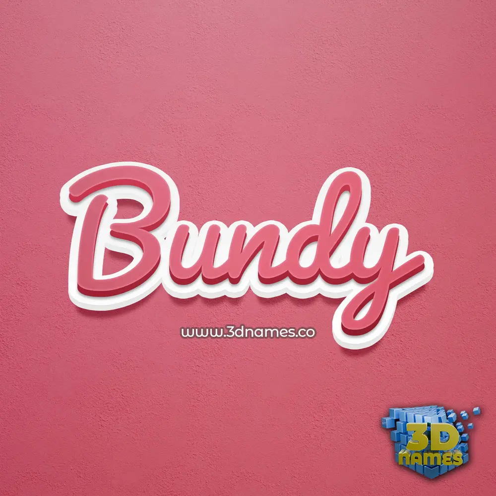bundy in Red Scribble style - 3D name wallpaper