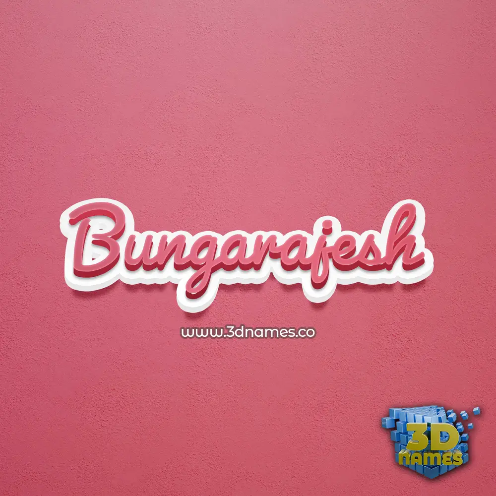 bungarajesh in Red Scribble style - 3D name wallpaper