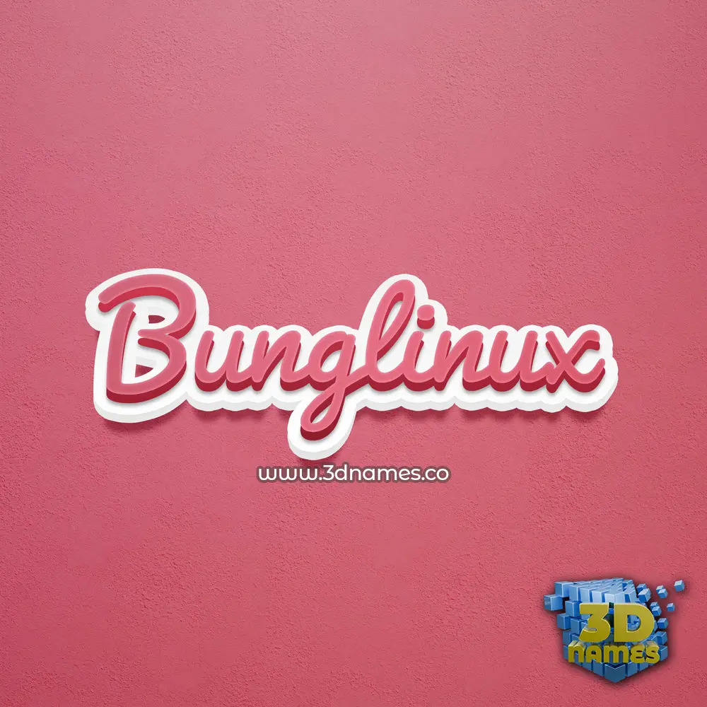 bunglinux in Red Scribble style - 3D name wallpaper