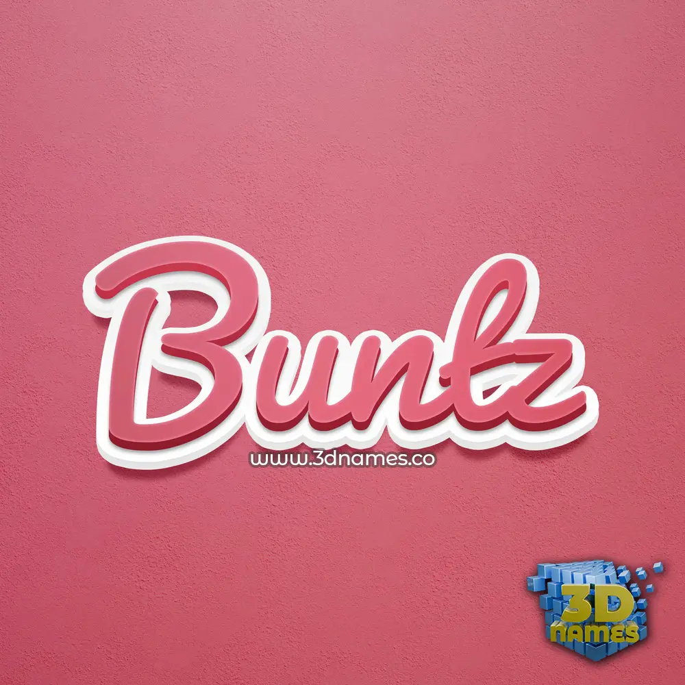 buntz in Red Scribble style - 3D name wallpaper