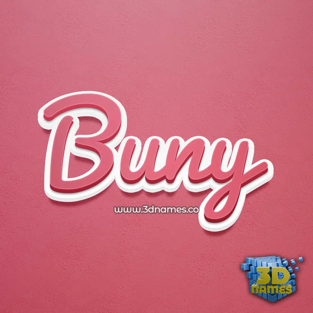 buny in Red Scribble style - 3D name wallpaper
