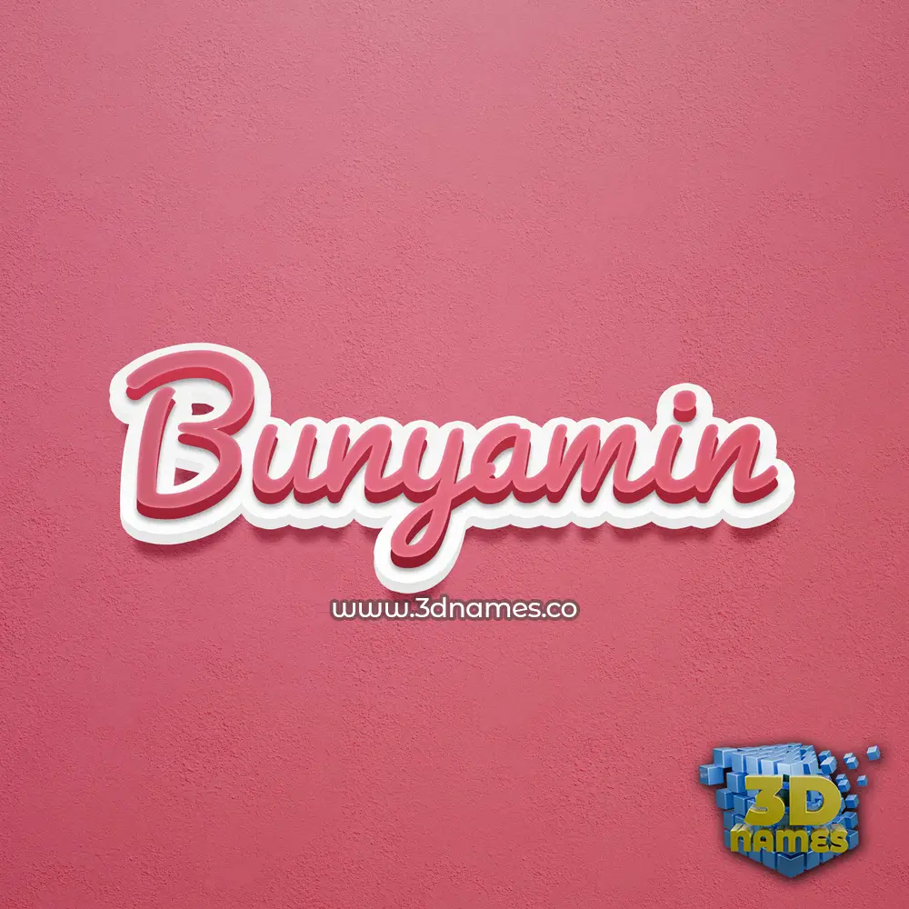 bunyamin in Red Scribble style - 3D name wallpaper
