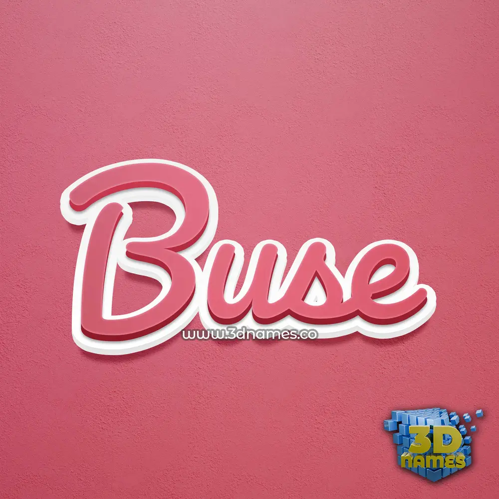 buse in Red Scribble style - 3D name wallpaper