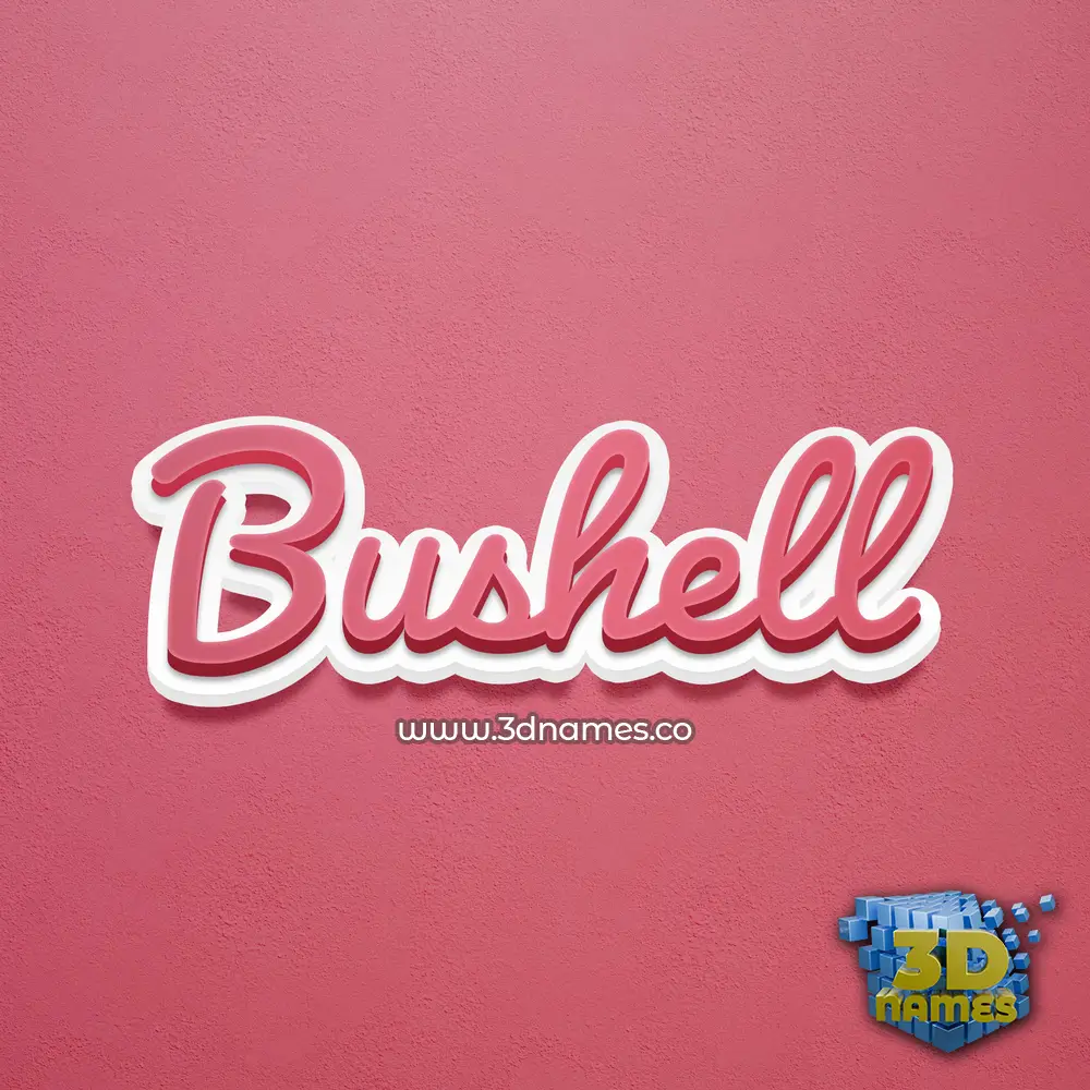 bushell in Red Scribble style - 3D name wallpaper