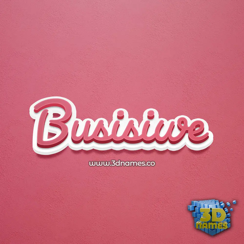 busisiwe in Red Scribble style - 3D name wallpaper