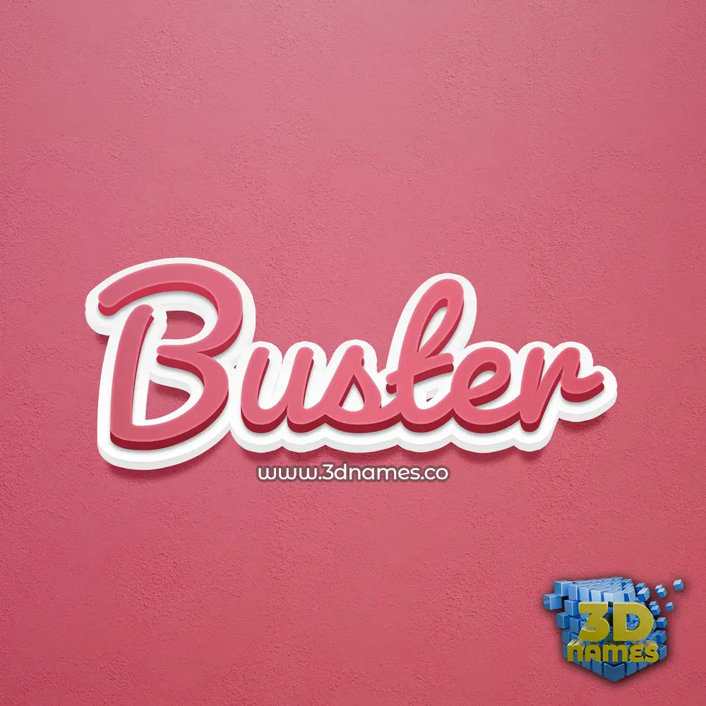 buster in Red Scribble style - 3D name wallpaper