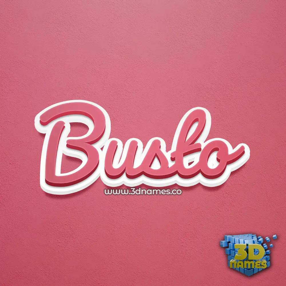 busto in Red Scribble style - 3D name wallpaper