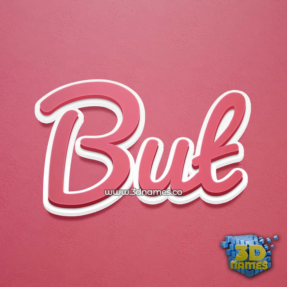 but in Red Scribble style - 3D name wallpaper