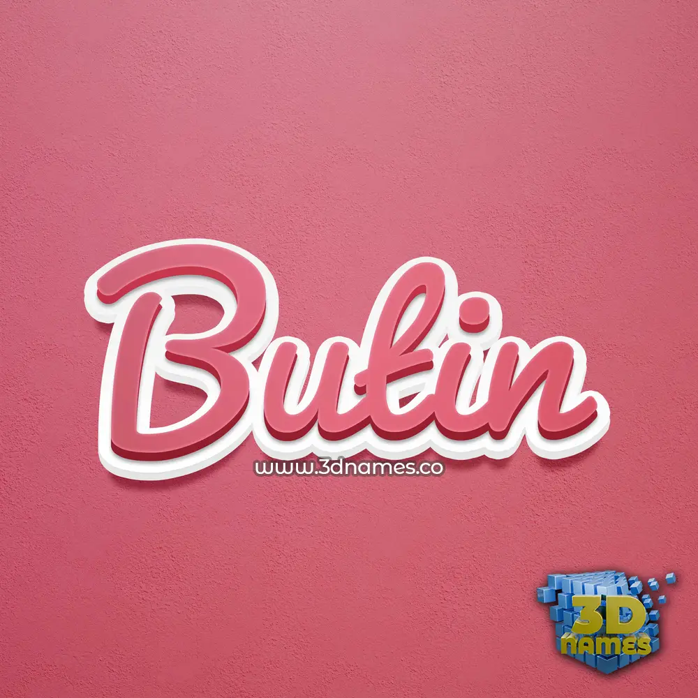 butin in Red Scribble style - 3D name wallpaper