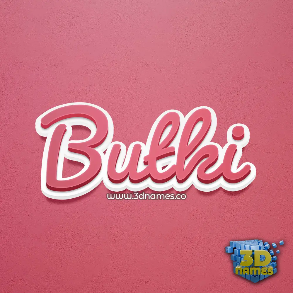 butki in Red Scribble style - 3D name wallpaper