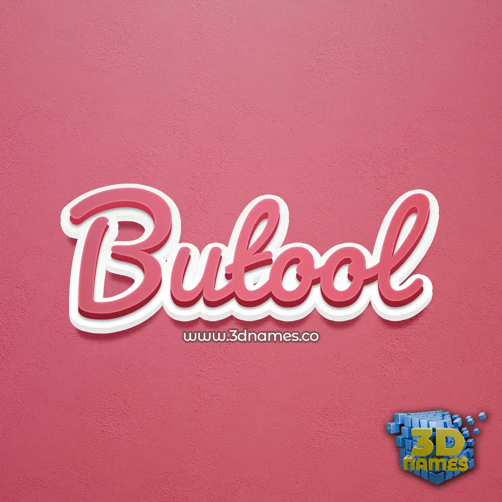butool in Red Scribble style - 3D name wallpaper