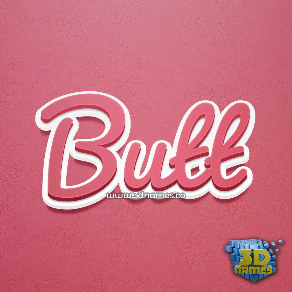 butt in Red Scribble style - 3D name wallpaper