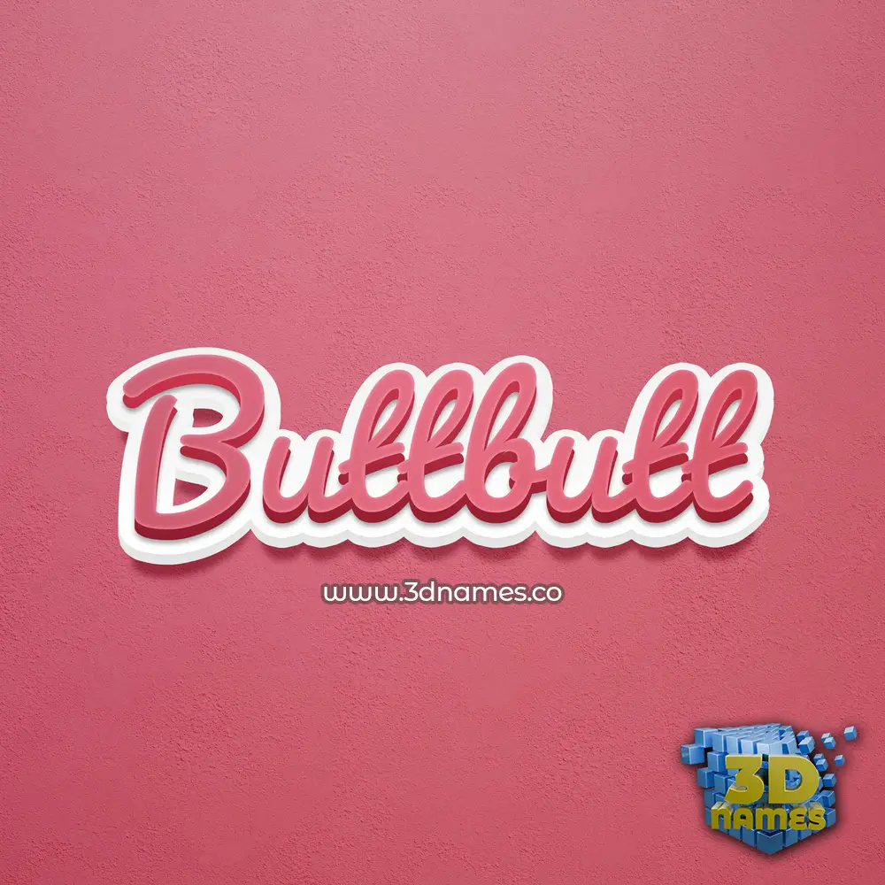 buttbutt in Red Scribble style - 3D name wallpaper