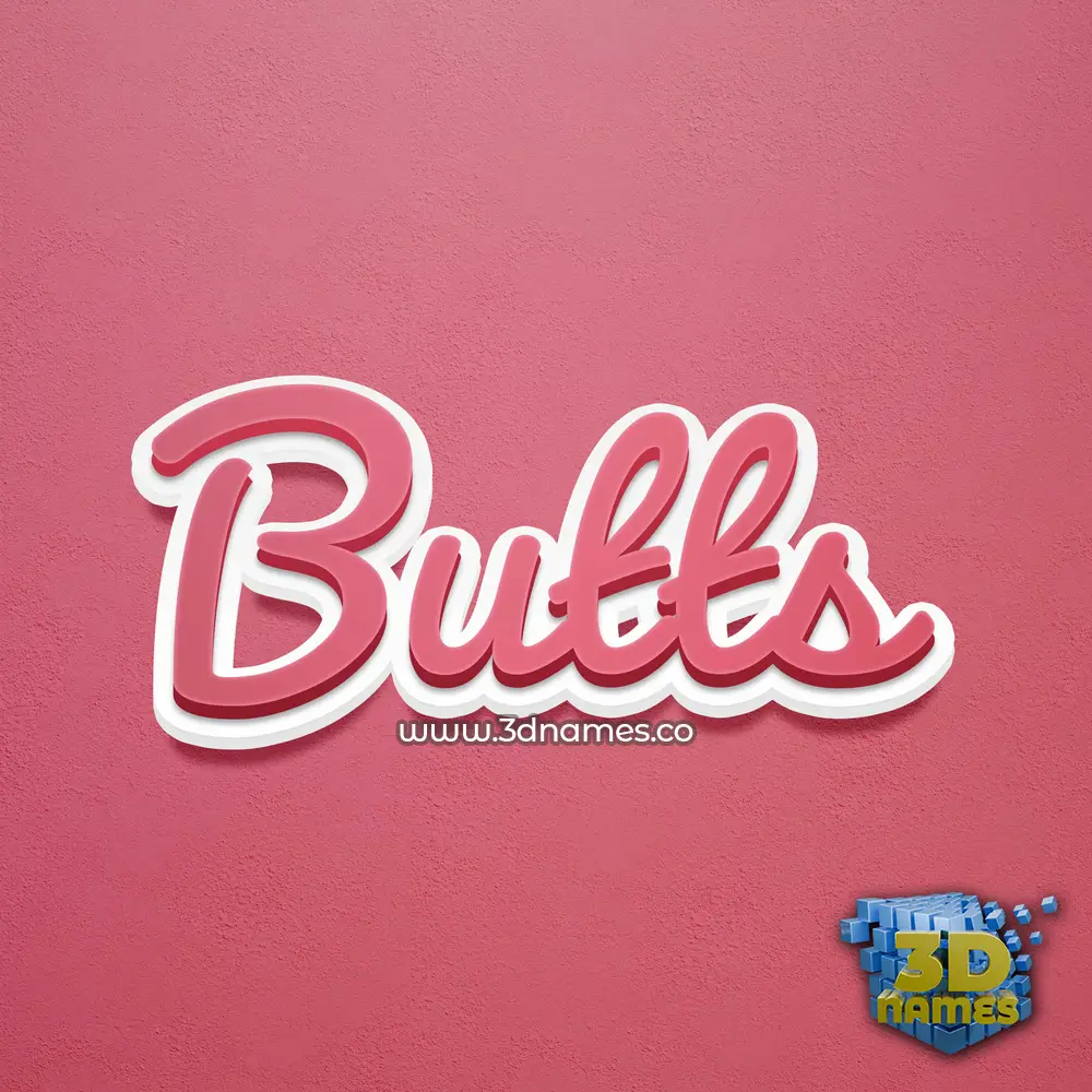 butts in Red Scribble style - 3D name wallpaper