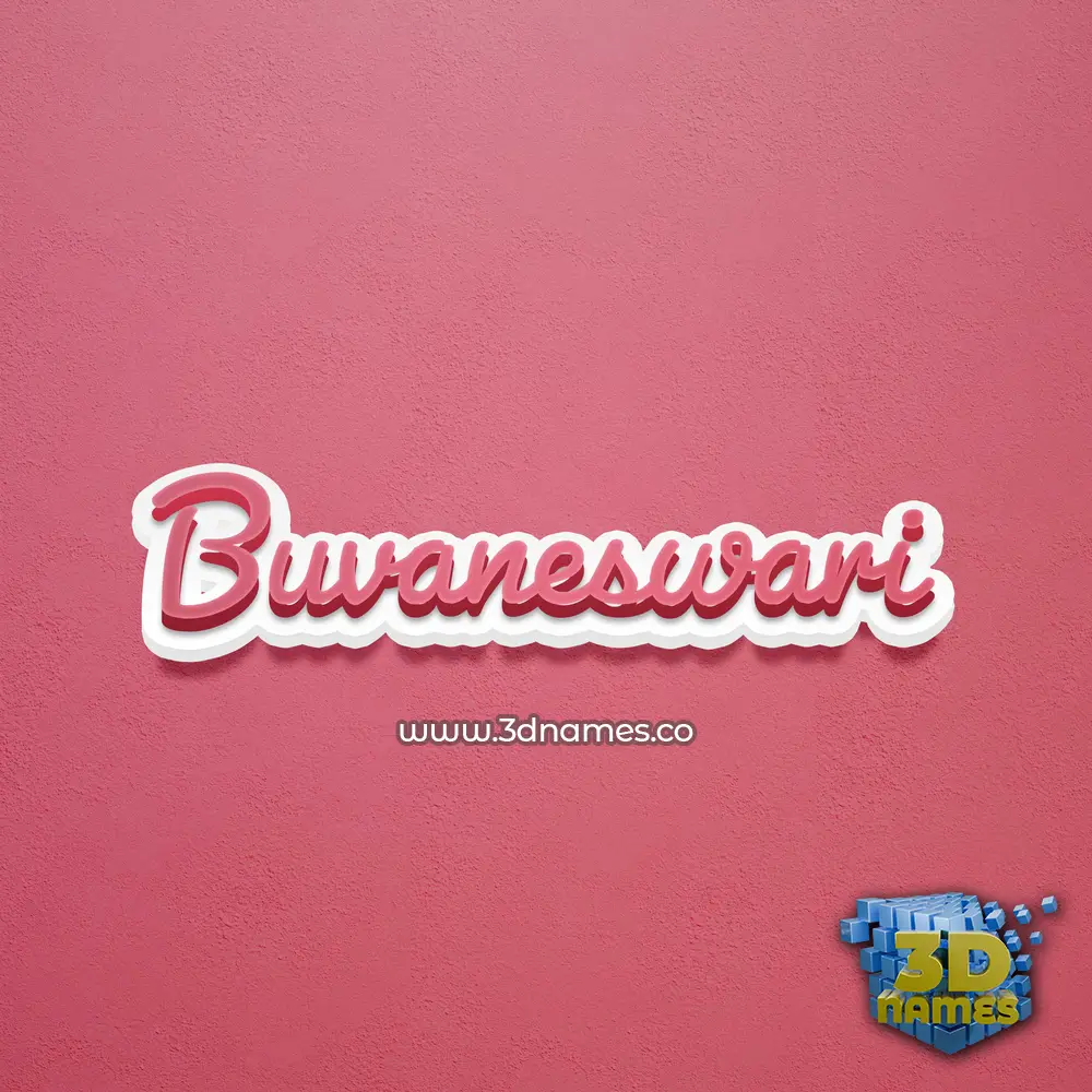 buvaneswari in Red Scribble style - 3D name wallpaper