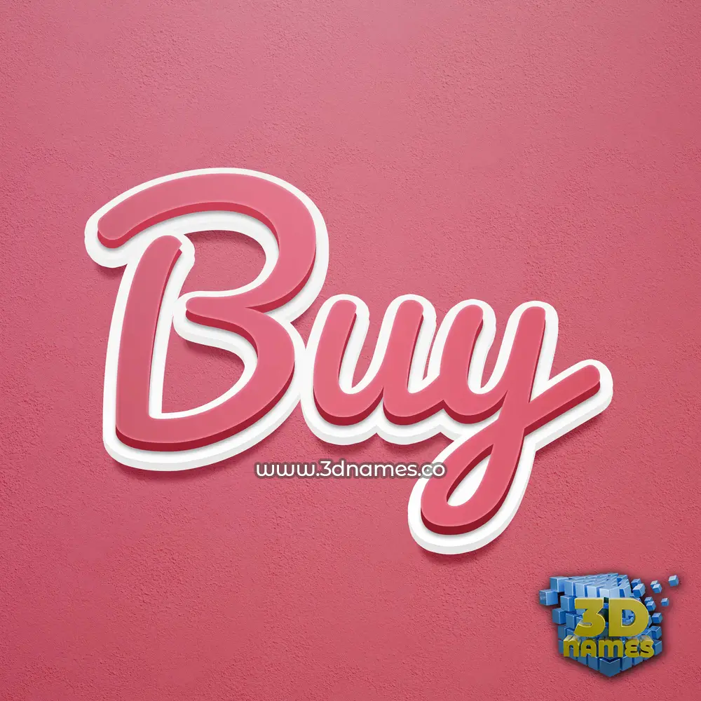 buy in Red Scribble style - 3D name wallpaper