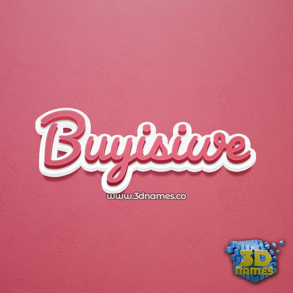 buyisiwe in Red Scribble style - 3D name wallpaper