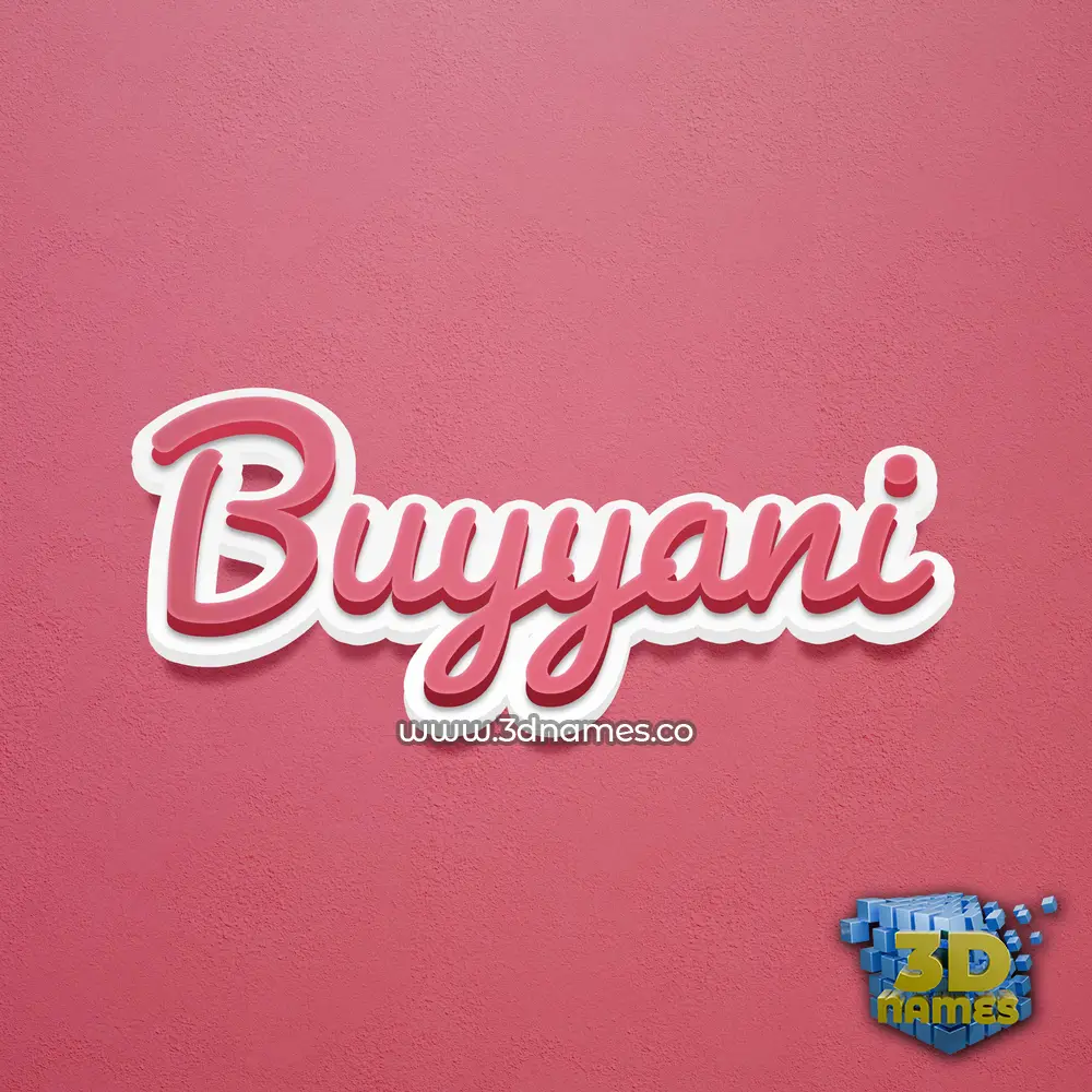 buyyani in Red Scribble style - 3D name wallpaper