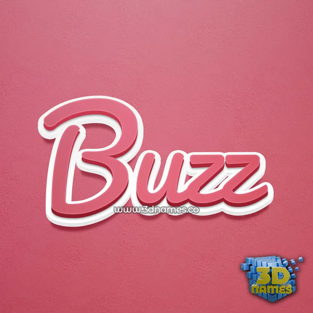 buzz in Red Scribble style - 3D name wallpaper