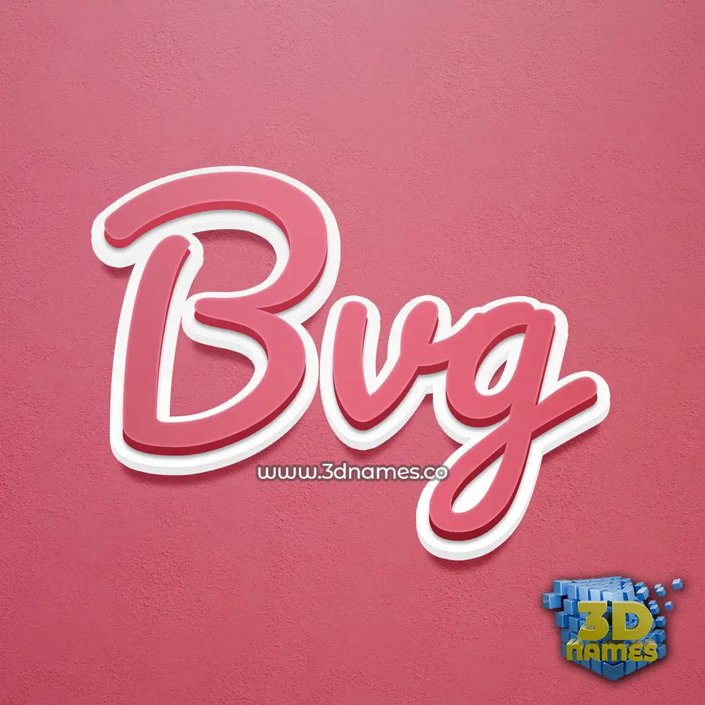 bvg in Red Scribble style - 3D name wallpaper