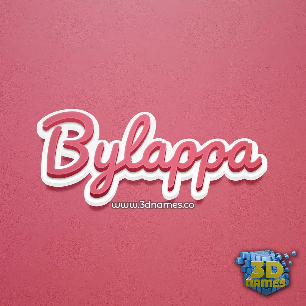 bylappa in Red Scribble style - 3D name wallpaper