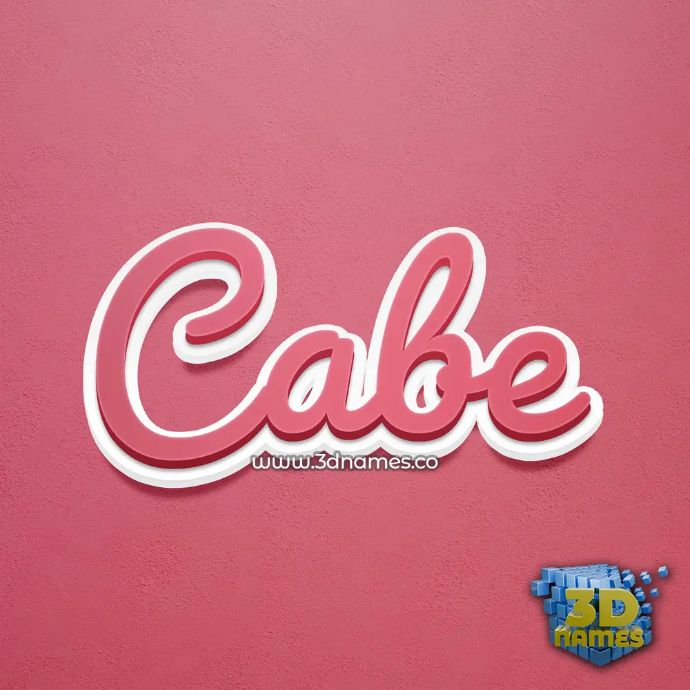 cabe in Red Scribble style - 3D name wallpaper
