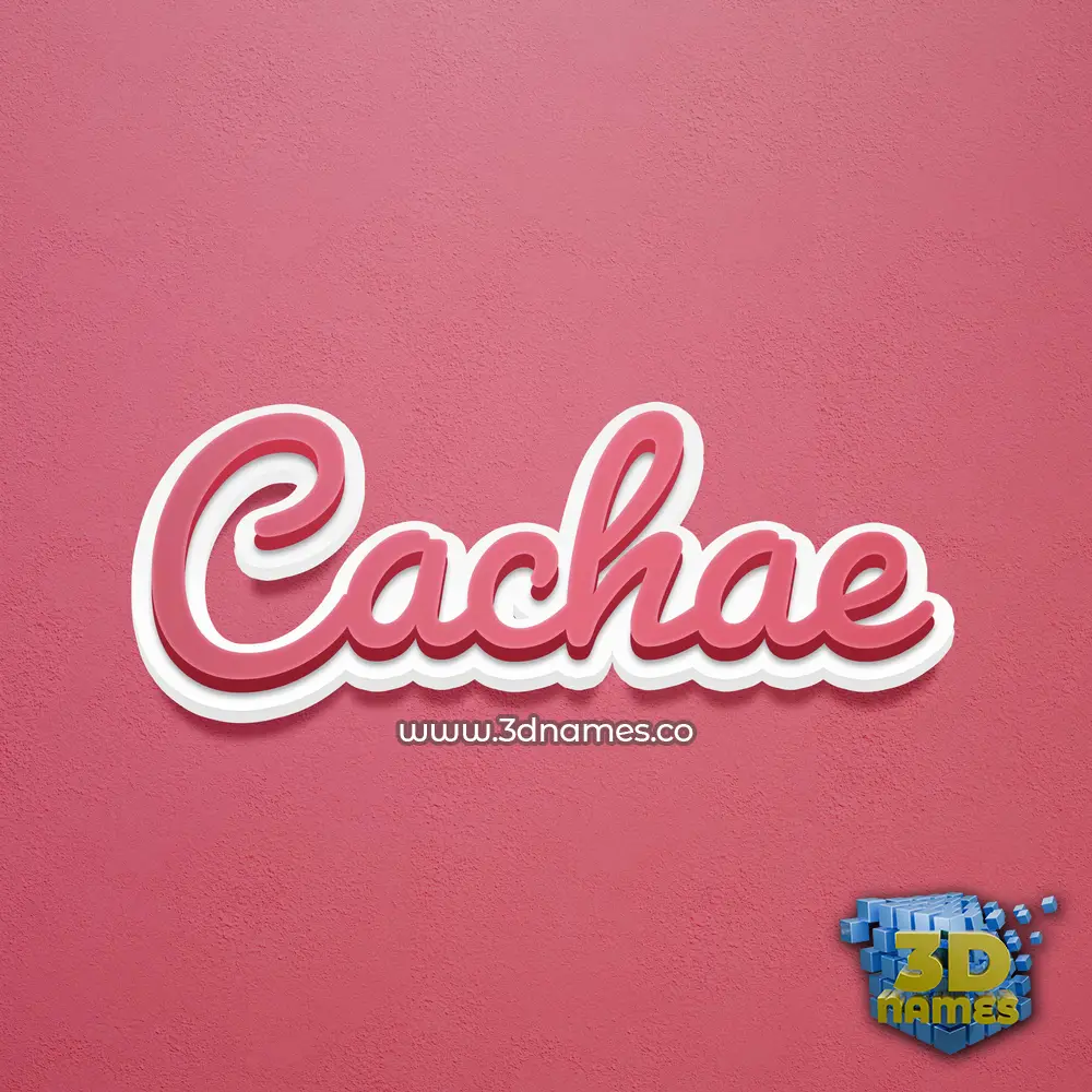 cachae in Red Scribble style - 3D name wallpaper