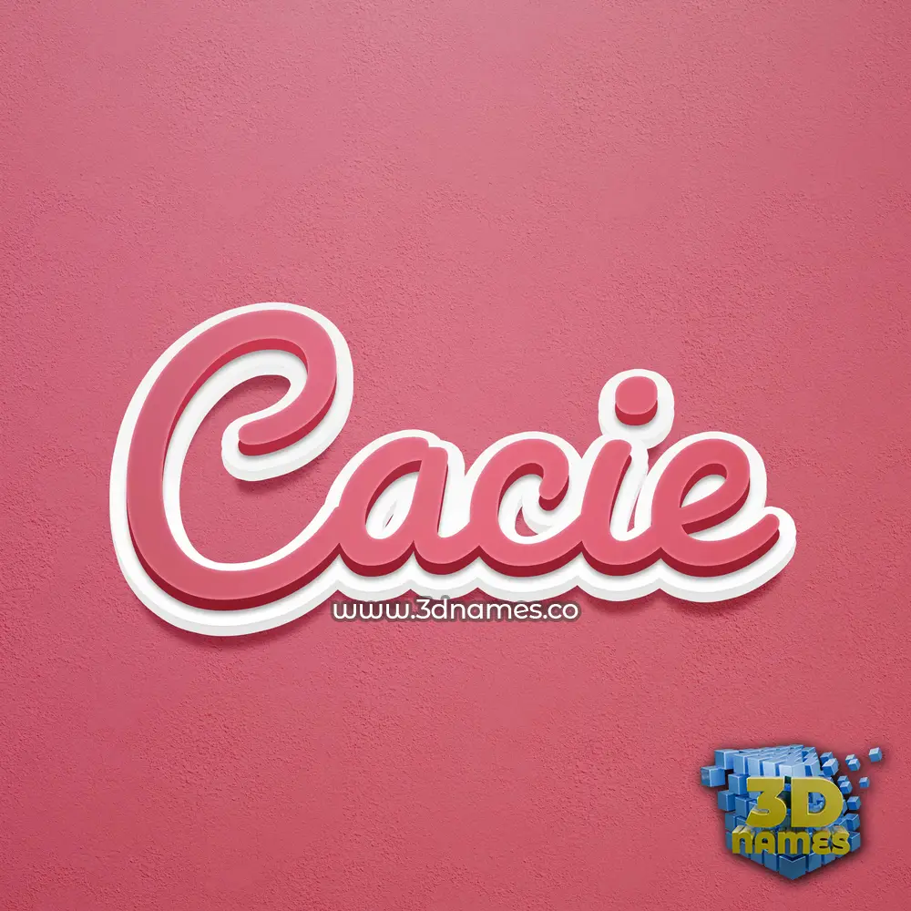 cacie in Red Scribble style - 3D name wallpaper