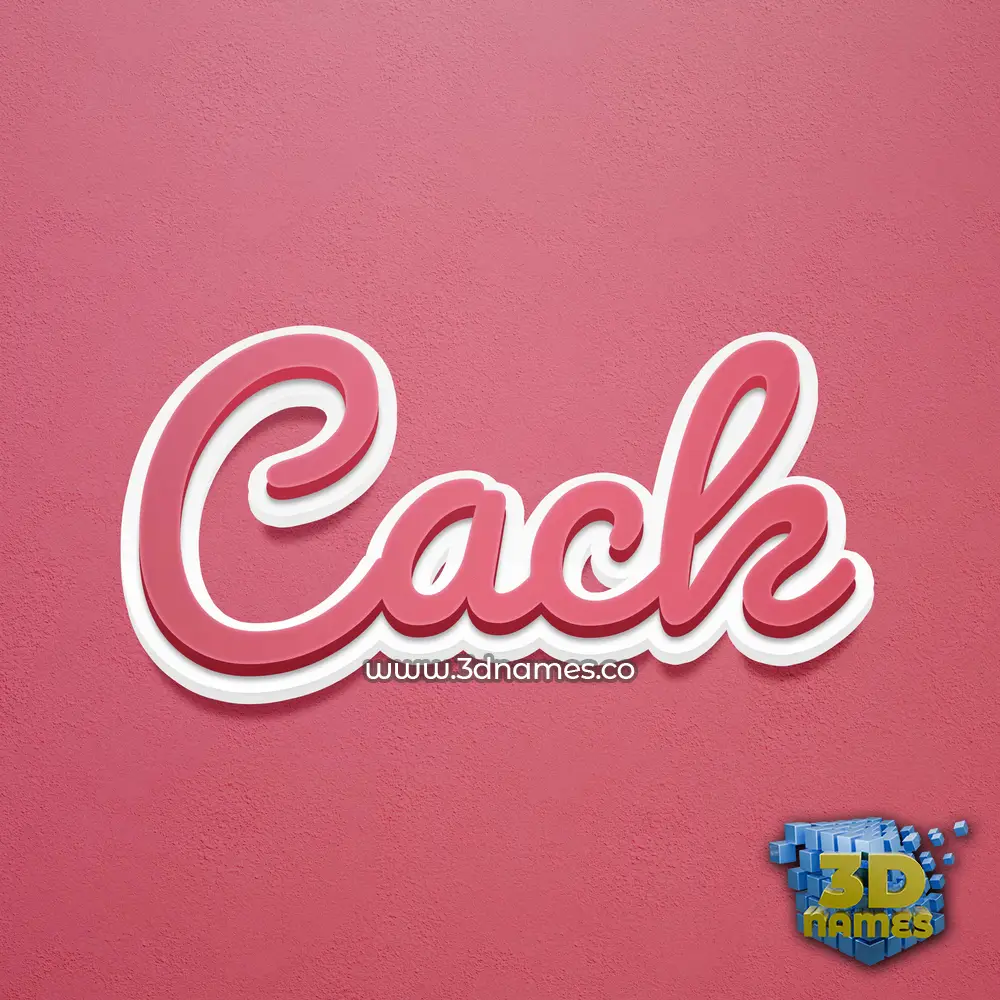 cack in Red Scribble style - 3D name wallpaper