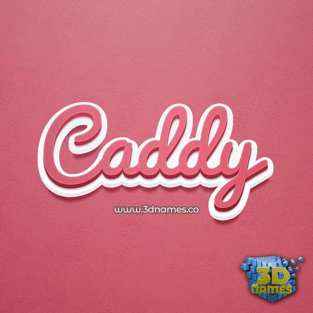 caddy in Red Scribble style - 3D name wallpaper