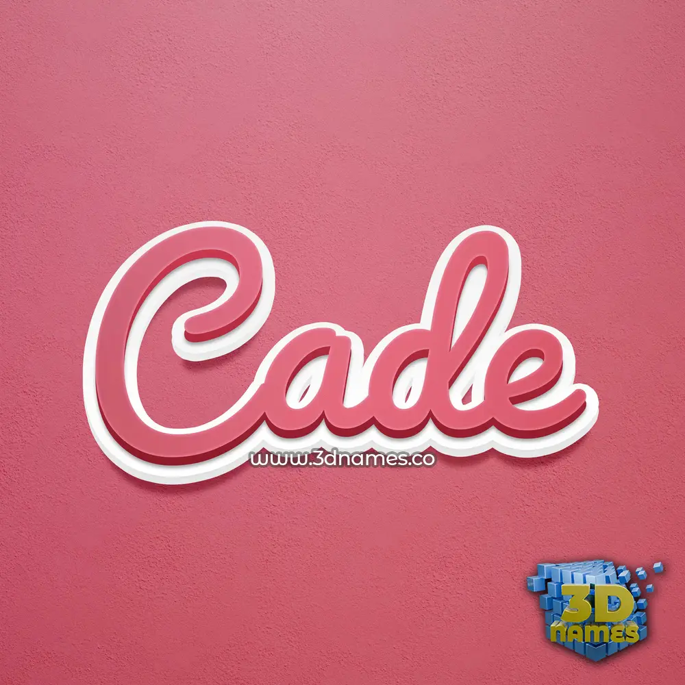 cade in Red Scribble style - 3D name wallpaper