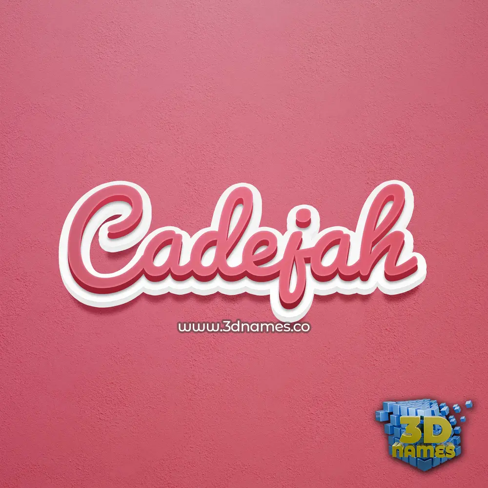 cadejah in Red Scribble style - 3D name wallpaper