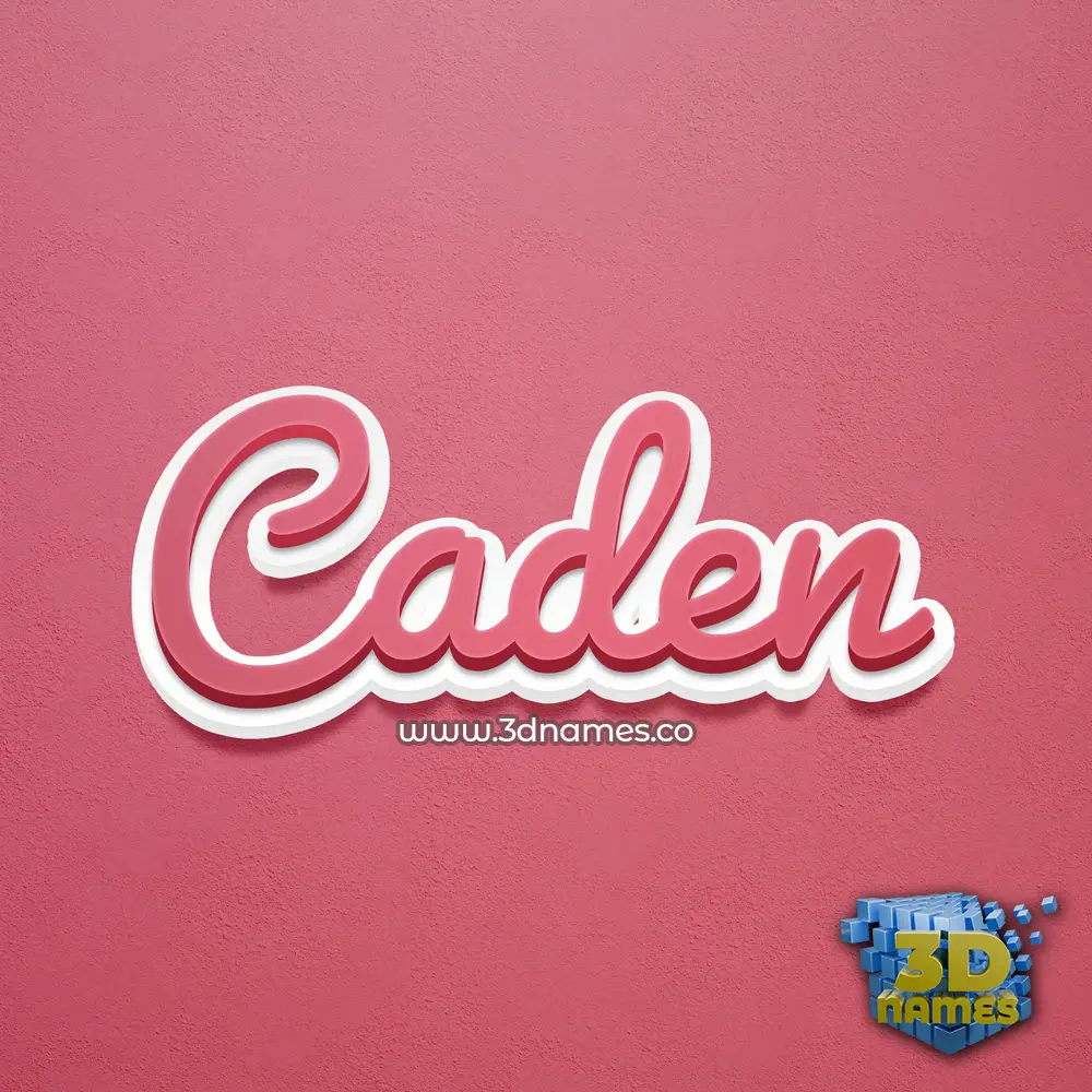 caden in Red Scribble style - 3D name wallpaper