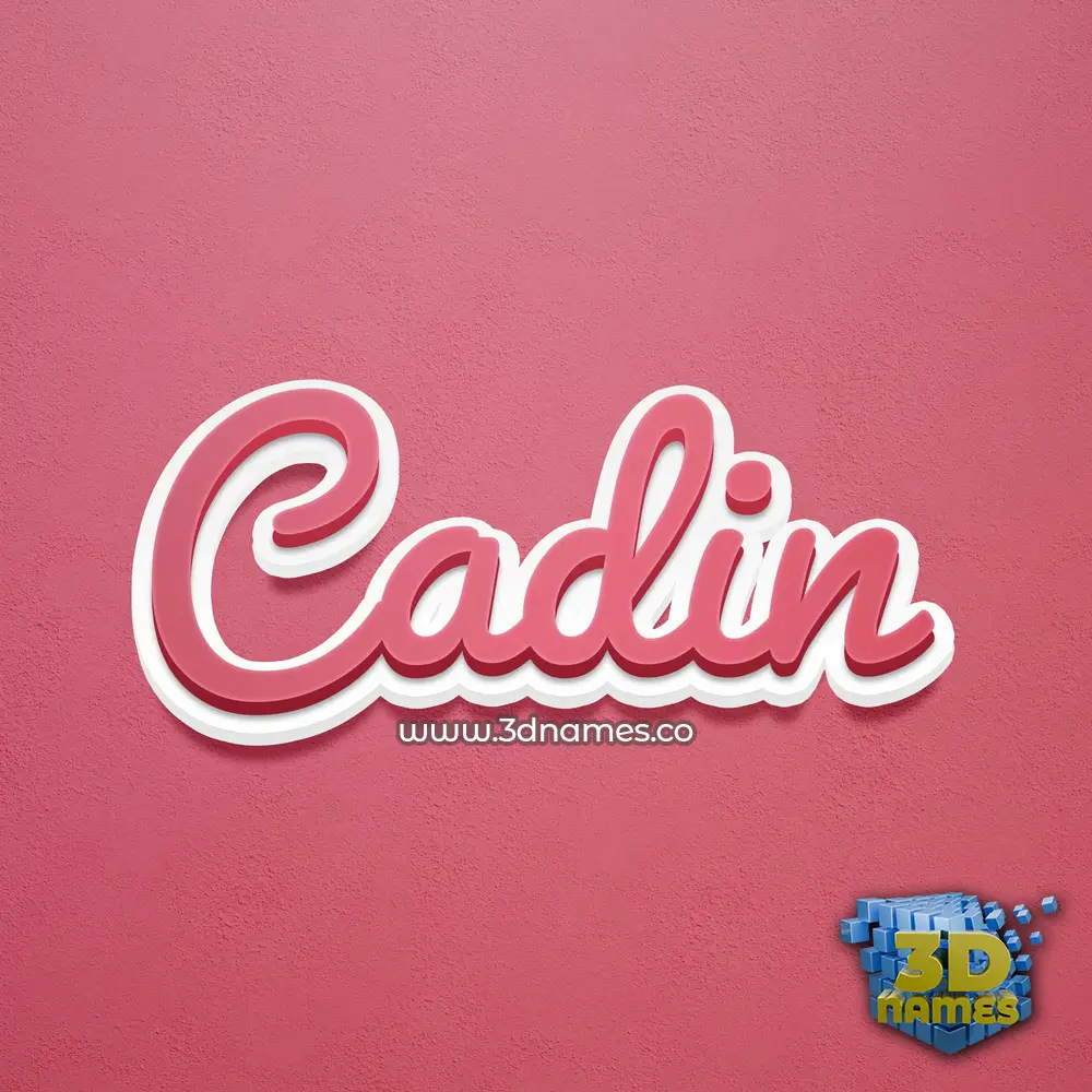 cadin in Red Scribble style - 3D name wallpaper
