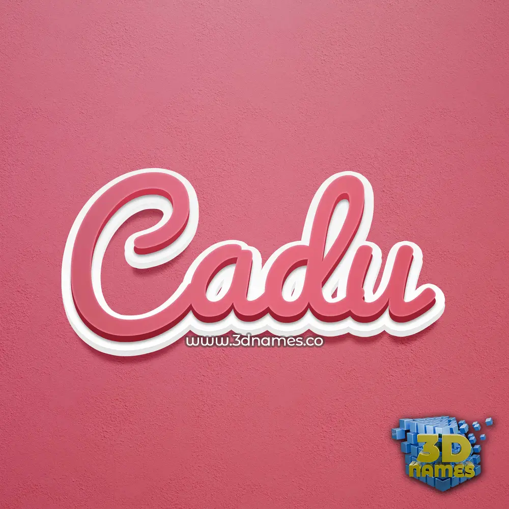 cadu in Red Scribble style - 3D name wallpaper