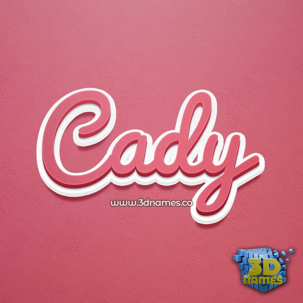 cady in Red Scribble style - 3D name wallpaper