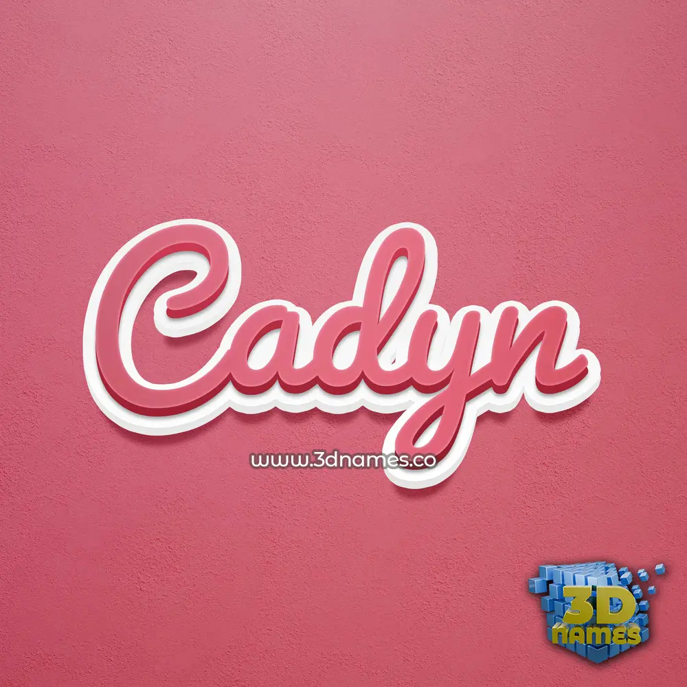 cadyn in Red Scribble style - 3D name wallpaper