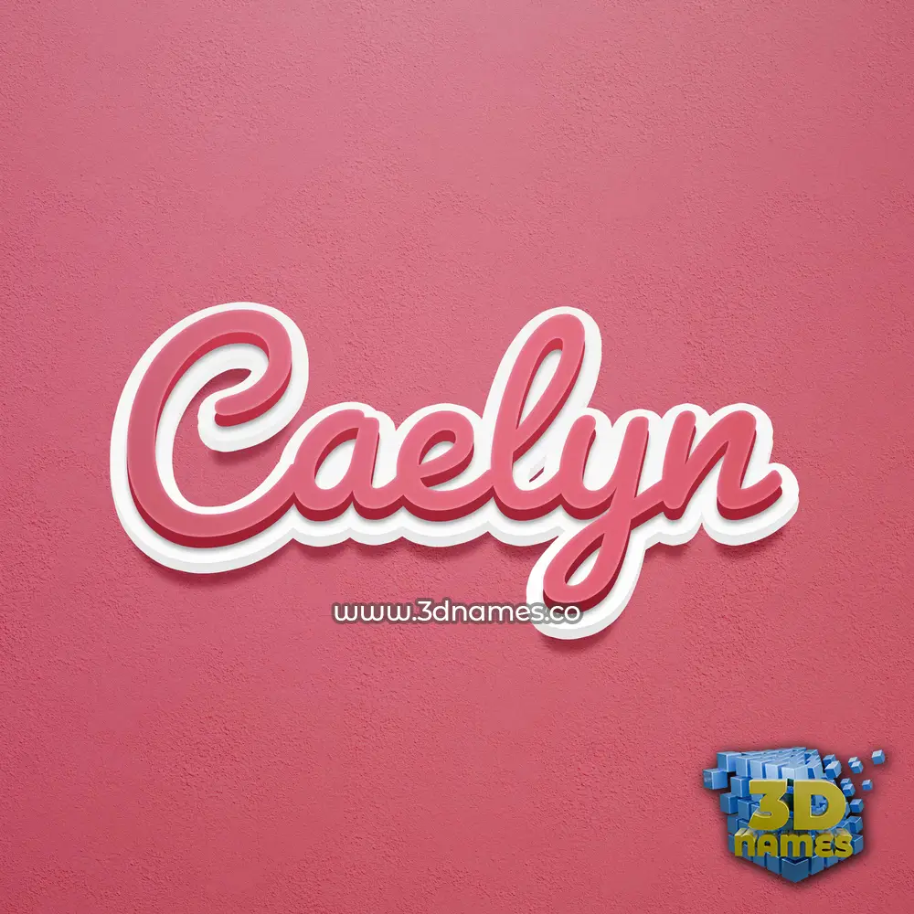 caelyn in Red Scribble style - 3D name wallpaper