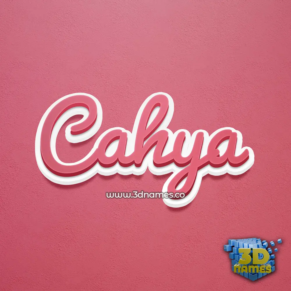 cahya in Red Scribble style - 3D name wallpaper