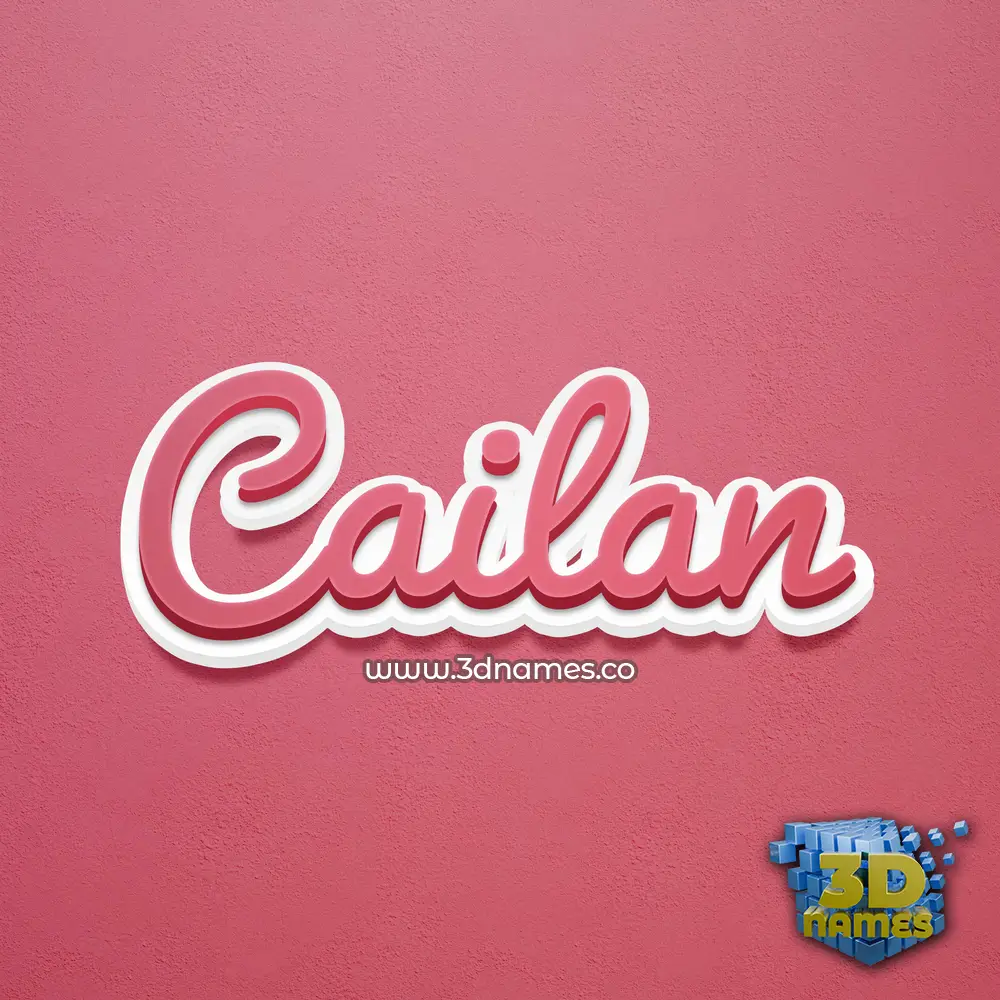 cailan in Red Scribble style - 3D name wallpaper