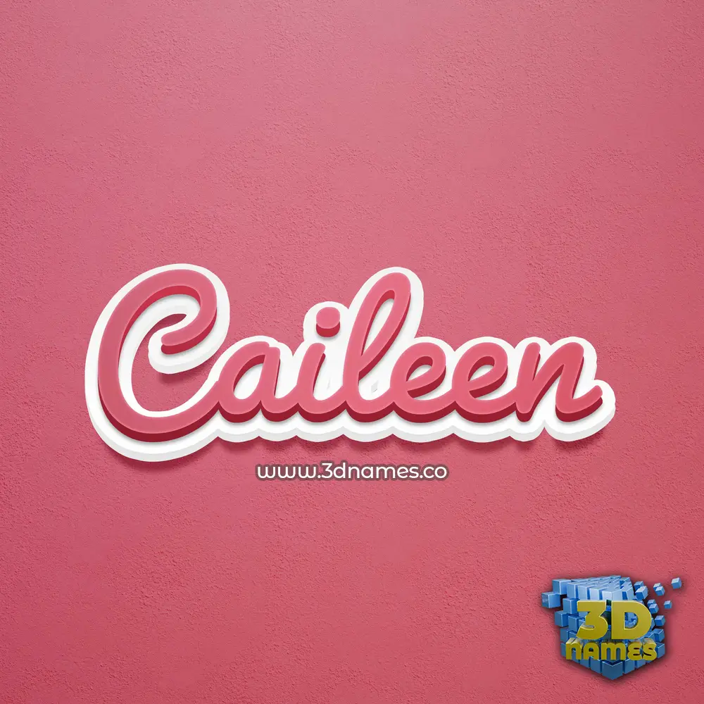 caileen in Red Scribble style - 3D name wallpaper