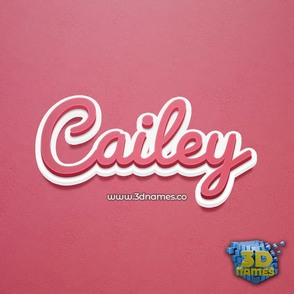 cailey in Red Scribble style - 3D name wallpaper