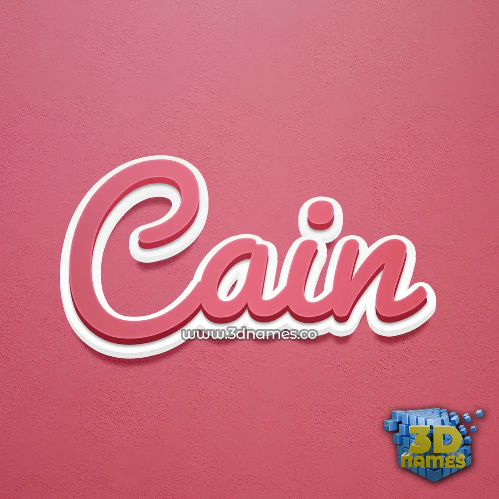 cain in Red Scribble style - 3D name wallpaper