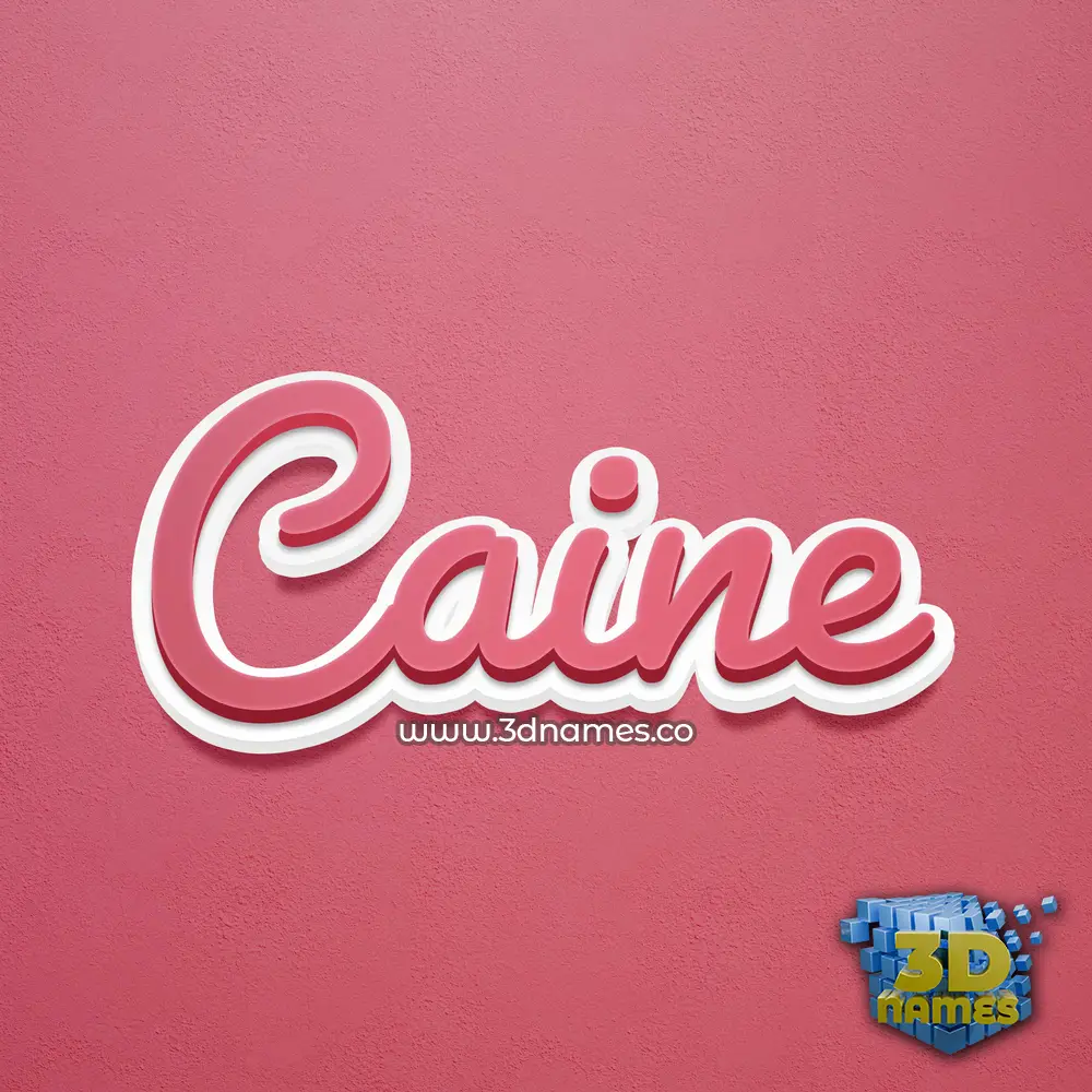 caine in Red Scribble style - 3D name wallpaper