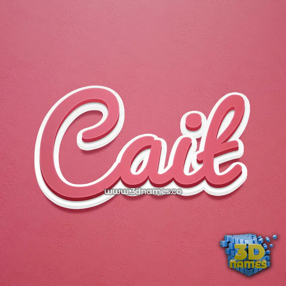 cait in Red Scribble style - 3D name wallpaper