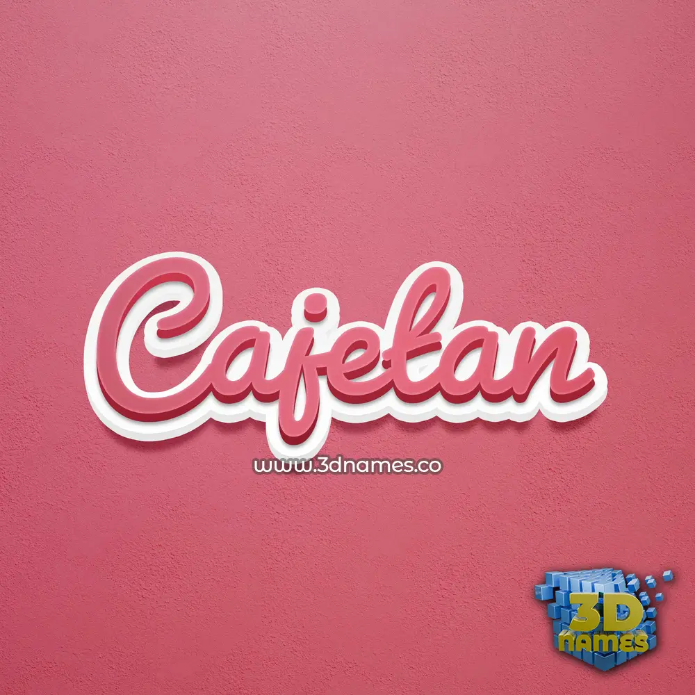 cajetan in Red Scribble style - 3D name wallpaper