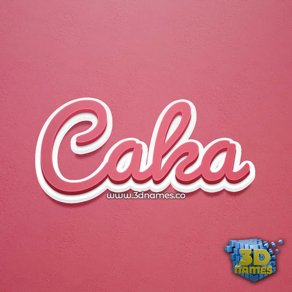 caka in Red Scribble style - 3D name wallpaper