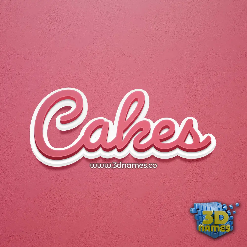 cakes in Red Scribble style - 3D name wallpaper