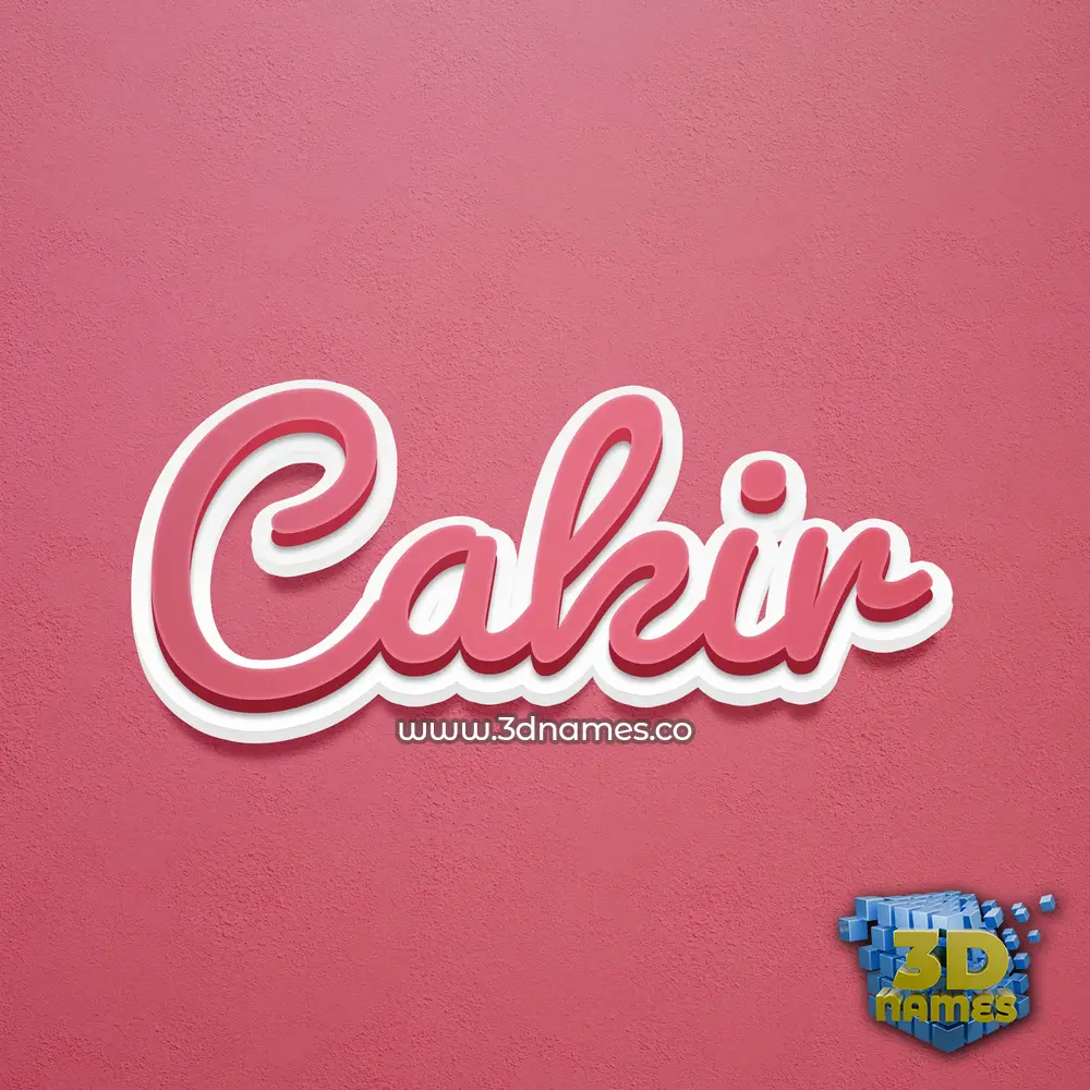cakir in Red Scribble style - 3D name wallpaper